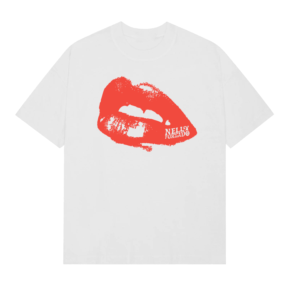 LOVEBITES BACK IN WHITE TシャツXL Love Bites White Tee - Nelly LOVEBITES BACK IN WHITE TシャツXL Love Bites White Tee - Nelly